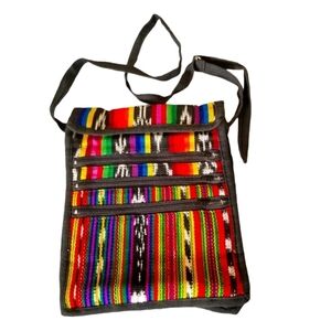 Bohemian cross body multicolored satchel